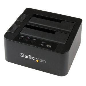StarTech.com Dual Bay Hard Drive Cloner, Standalone USB 3.2 Gen 1 (5 Gbps) / eSATA naar 2.5/3.5" SATA III HDD/SSD Kloner/Copier,