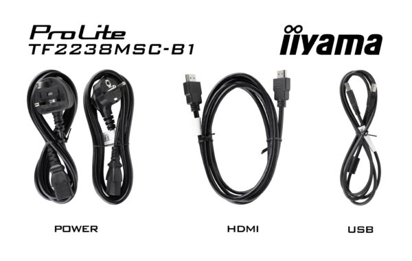 iiyama TF2238MSC-B1 beeldkrant Digitaal A-kaart 55,9 cm (22") LED 600 cd/m² Full HD Zwart Touchscreen - Afbeelding 13