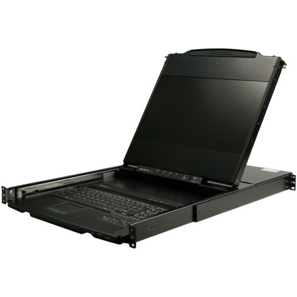 StarTech.com Dual Rail KVM Rack Console, HD 1080p, Single Port DVI/VGA KVM met 17" LCD Scherm voor Server Rack, Universele 1U LC