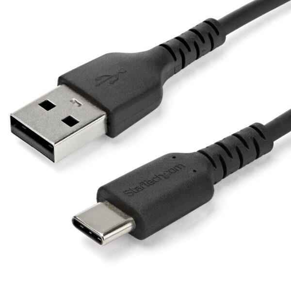 StarTech.com 1m USB A naar USB-C Oplaadkabel, Duurzame USB 2.0 Fast Charge & Sync USB A naar USB C Data Kabel, Rugged Aramide Ve