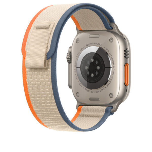 Apple MT5W3ZM/A slimme draagbare accessoire Band Beige, Oranje Nylon, Gerecycled polyester, Titanium, Spandex - Afbeelding 4