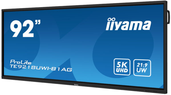 iiyama TE9218UWI-B1AG beeldkrant Interactief flatscreen 2,32 m (91.5") LED Wifi 500 cd/m² 5K Ultra HD Zwart Touchscreen Type pro - Afbeelding 4