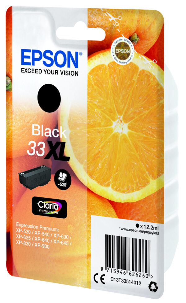 Epson Oranges Singlepack Black 33XL Claria Premium Ink - Afbeelding 2