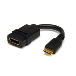 StarTech.com 12,5cm Mini HDMI naar HDMI Adapter, 4K High Speed HDMI Adapter, 4K 30Hz Ultra HD High Speed HDMI Adapter, HDMI 1.4,