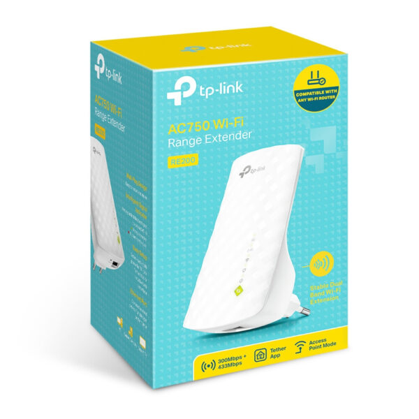 TP-Link RE200 netwerkextender Netwerkrepeater Wit 10, 100 Mbit/s - Afbeelding 3