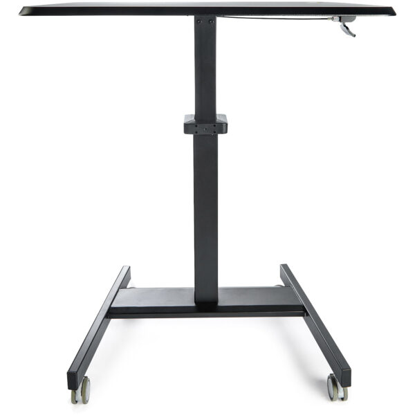StarTech.com Mobiel Bureau Ergonomisch Zit-Sta Computermeubel op Wielen One Touch verstelbare Mobiele Werkplek Bureautafel op Wi - Afbeelding 3