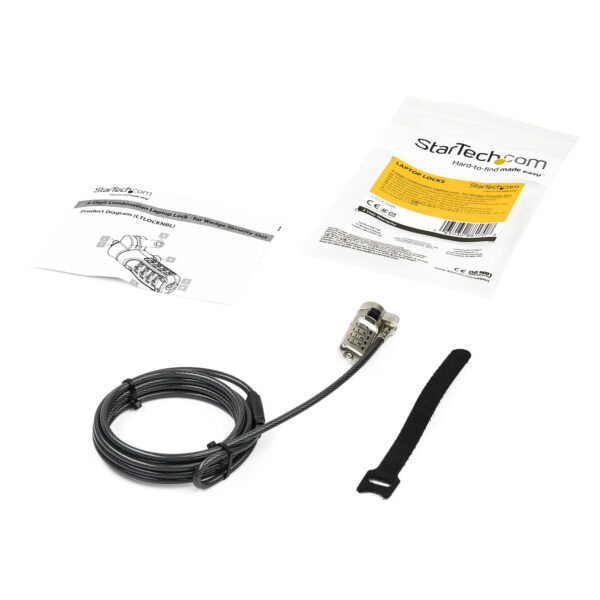 StarTech.com Laptop kabelslot 4-cijfer combinatie slot Wedge type - Afbeelding 4