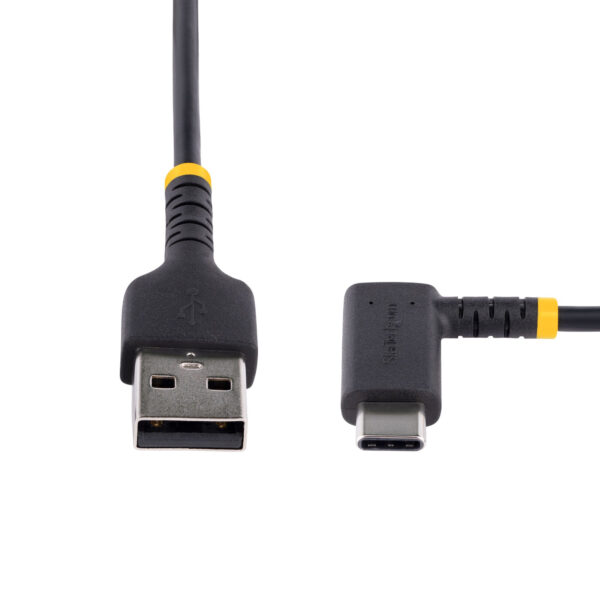 StarTech.com 15cm USB A naar USB-C Oplaadkabel, Robuuste Fast Charge USB A naar USB-C Data Kabel, Haakse Type-C Kabel, Rugged Ar - Afbeelding 4