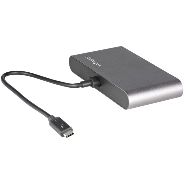 StarTech.com Thunderbolt 3 Mini Dock, Draagbare Dual Monitor Docking Station met DP 4K 60Hz, 1x USB-A Hub (USB 3.0/5 Gbps), GbE, - Afbeelding 3