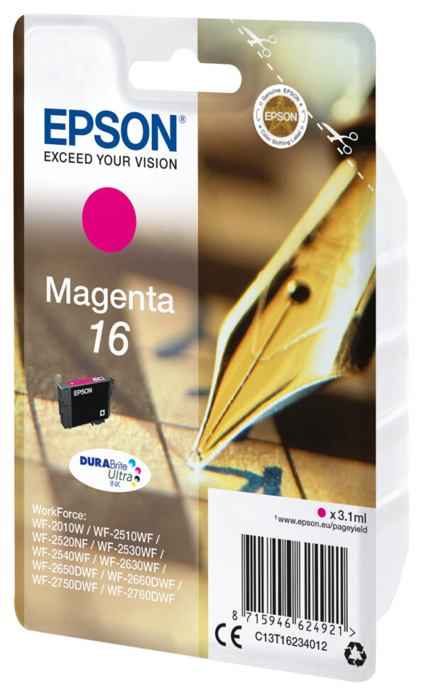 Epson Pen and crossword Singlepack Magenta 16 DURABrite Ultra Ink - Afbeelding 3