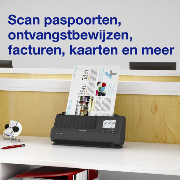 Epson ES-C380W compacte A4-documentscanner met Wi-Fi-connectiviteit en U-traject - Afbeelding 9