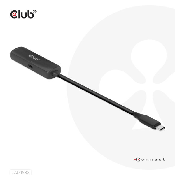 CLUB3D USB Gen2 Type-C to HDMI™ 8K60Hz or 4K120Hz HDR10+ with DSC1.2 with Power Delivery 3.0 Active Adapter M/F - Afbeelding 6