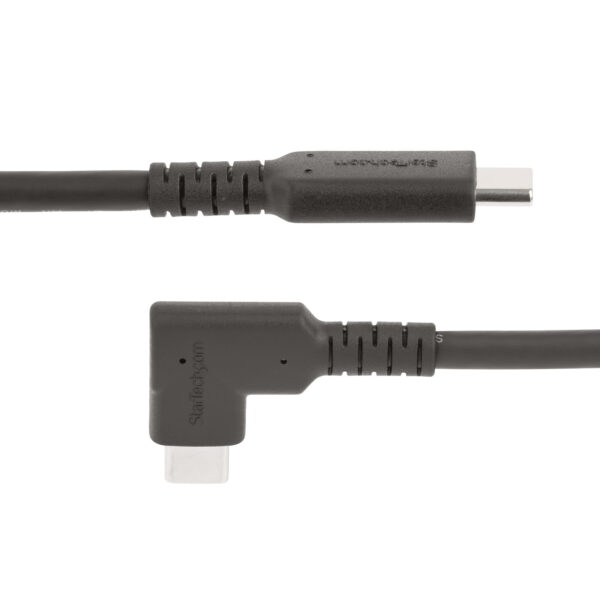 StarTech.com 50cm Haakse USB-C Kabel, Rugged, USB 3.2 Gen 2 (10 Gbps), USB C naar C Data transfer Kabel met Rechte Hoek, 4K 60Hz - Afbeelding 3
