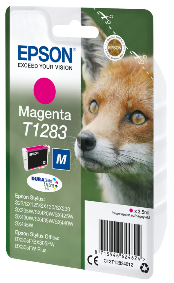 Epson Fox Singlepack Magenta T1283 DURABrite Ultra Ink - Afbeelding 3