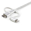 StarTech.com USB oplaadkabel USB naar Lightning / USB-C / Micro-B gevlochten 1 m - Afbeelding 4