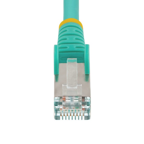StarTech.com 7.5m CAT6a Ethernet Kabel, Aqua, Low Smoke Zero Halogen (LSZH), 10GbE 500MHz 100W PoE++ Snagless RJ-45 S/FTP Netwer - Afbeelding 4