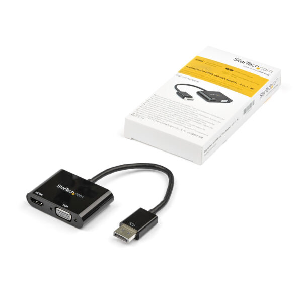 StarTech.com DisplayPort naar HDMI VGA Adapter, DisplayPort 1.2 HBR2 naar HDMI 2.0 (4K 60Hz) of VGA 1080p Converter Dongle, DP n - Afbeelding 5