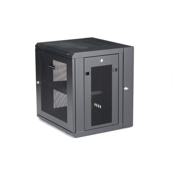StarTech.com 4 Post 12U Wandmonteerbare Netwerkkast met 1U Schap, 19" Scharnierende Patchkast voor Data/AV/Electronica/Computer - Afbeelding 8