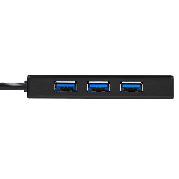 StarTech.com 3-poorts draagbare USB 3.0-hub plus Gigabit Ethernet - 5Gbps - aluminium met geintegreerde kabel - Afbeelding 4