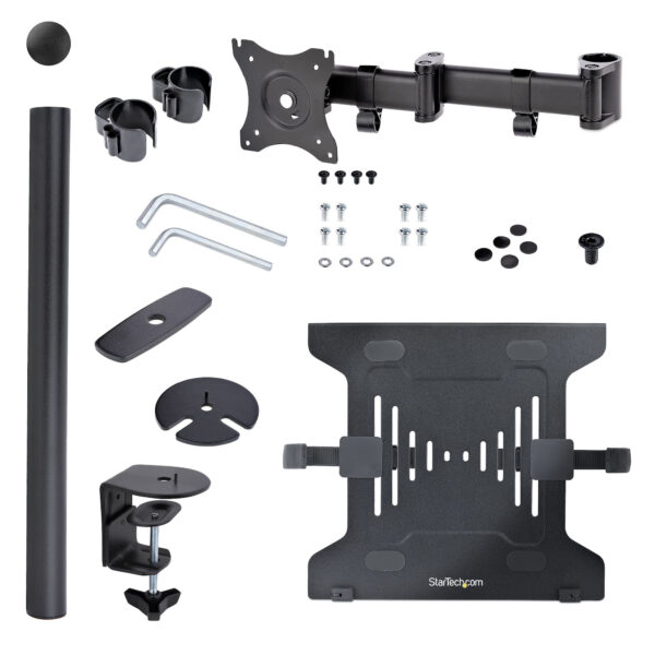 StarTech.com Laptop Bureausteun, Monitor en Laptop Beugel, Schermen tot 34in (8kg) & Laptops (4.5kg), Gearticuleerde VESA Laptop - Afbeelding 19