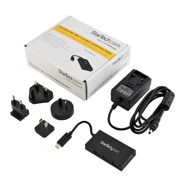 StarTech.com 4 Port USB-C Hub, USB Type-C Hub met 4x USB-A (USB 3.0 SuperSpeed 5Gbps), USB Bus of Self Powered, Draagbare USB-C - Afbeelding 7