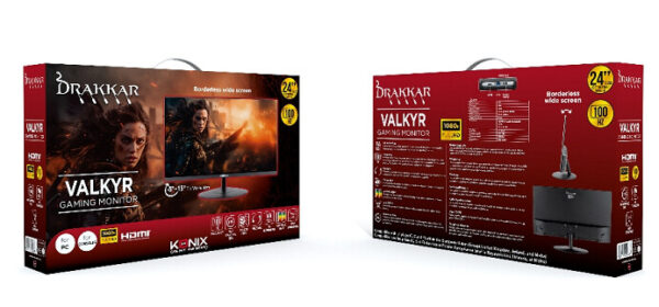 Konix Ecran Gaming Valkyr 24i 100Hz - Drakkar computer monitor - Afbeelding 8