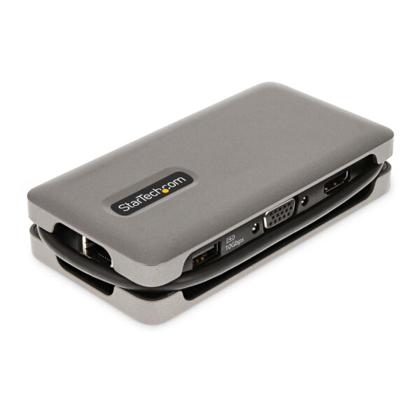 StarTech.com USB-C Multiport Adapter, 4K 60Hz HDMI/VGA, 3-Port USB Hub, 100W Power Delivery Pass-Through, GbE, Travel Docking St - Afbeelding 3