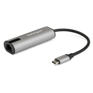 StarTech.com 2.5GbE USB C naar Ethernet Adapter NBASE-T NIC, USB 3.0 Type C 2.5/1 Gigabit/100 Mbps Multi Speed Netwerk, USB 3.1