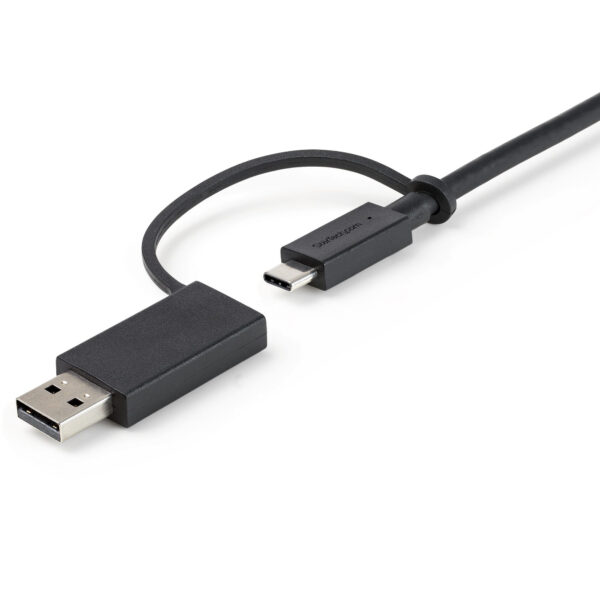 StarTech.com 1m USB-C Kabel met USB-A Adapter Dongle - Hybride 2-in-1 USB C Kabel met USB-A/USB-C naar USB-C (10Gbps/100W PD), U - Afbeelding 8