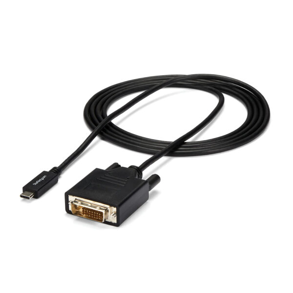 StarTech.com USB-C naar DVI adapter kabel 2 m 1920x1200 zwart - Afbeelding 4