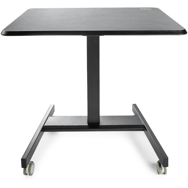 StarTech.com Mobiel Bureau Ergonomisch Zit-Sta Computermeubel op Wielen One Touch verstelbare Mobiele Werkplek Bureautafel op Wi - Afbeelding 5
