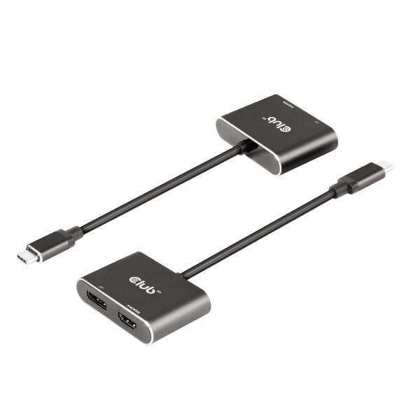 CLUB3D MST hub USB3.2 Gen2 Type-C(DP Alt-Mode) to DisplayPort + HDMI 4K60Hz M/V - Afbeelding 5