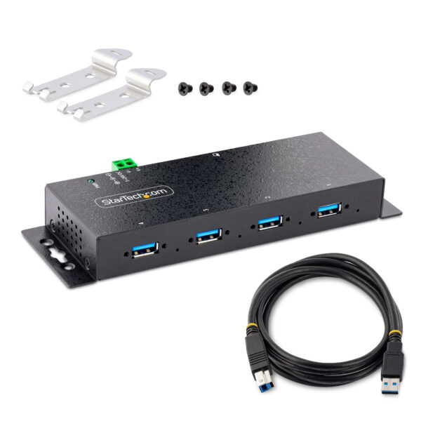StarTech.com 4-Port Industrial USB 3.0 Hub, 5Gbps, Rugged USB Hub met ESD en Overspanningsbeveiliging, DIN/Wand/Bureau Monteerba - Afbeelding 8