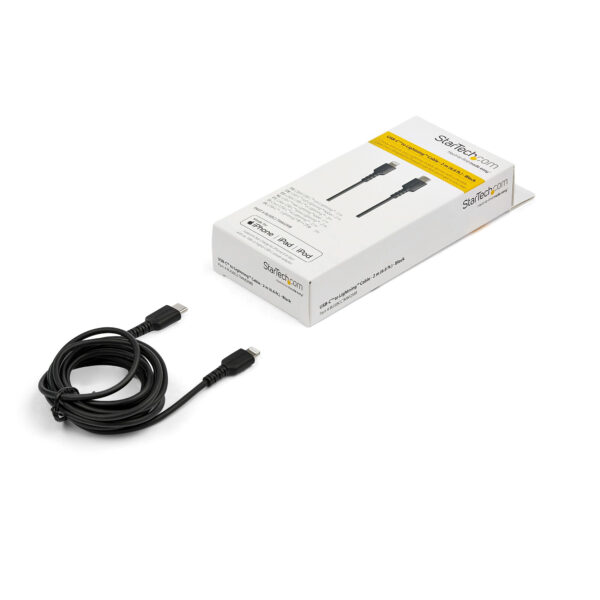 StarTech.com Premium USB-C naar Lightning Kabel 2m Zwart - USB Type C naar Lightning Charge & Sync Oplaadkabel - Verstevigd met - Afbeelding 5
