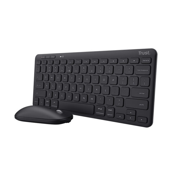 Trust Lyra toetsenbord Inclusief muis Kantoor RF-draadloos + Bluetooth AZERTY Belgisch Zwart