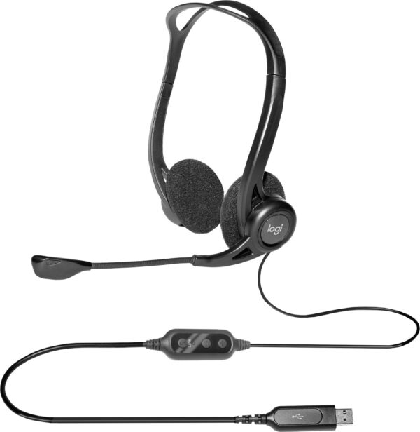 Logitech 981-000100 hoofdtelefoon/headset Bedraad Hoofdband Oproepen/muziek USB Type-A Zwart - Afbeelding 4