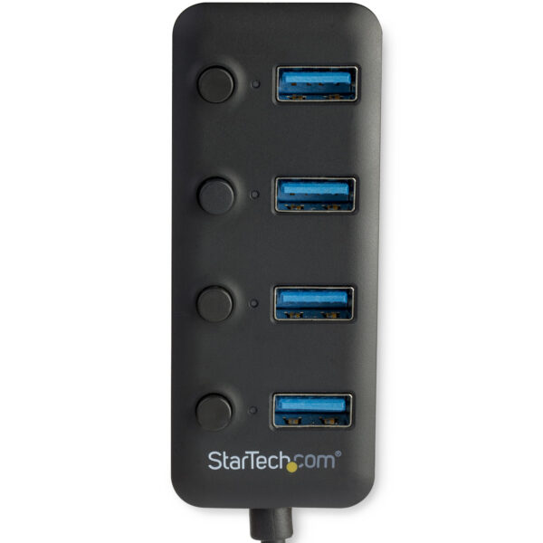 StarTech.com 4 Port USB 3.0 Hub - USB-A naar 4x USB 3.0 Type-A met 1x On/Off Switch per Poort - SuperSpeed USB 3.2 Gen 1 (5Gbps) - Afbeelding 3