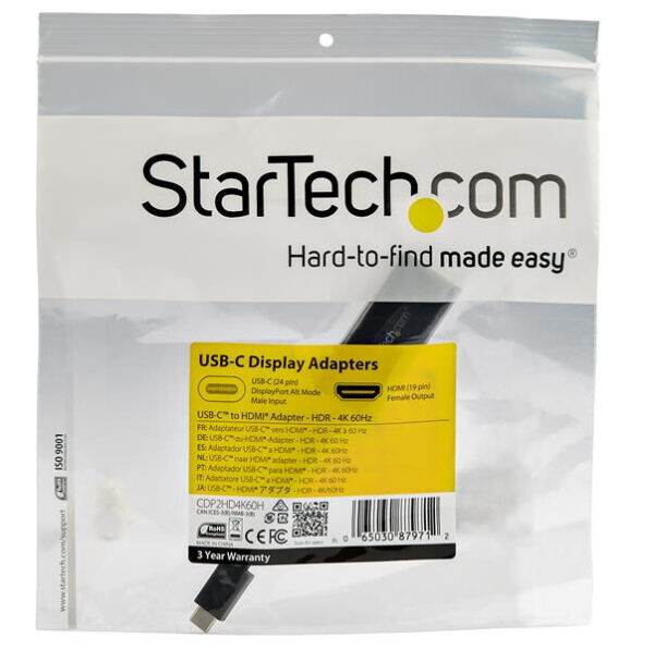 StarTech.com USB-C naar HDMI adapter met HDR 4K 60 Hz zwart - Afbeelding 10