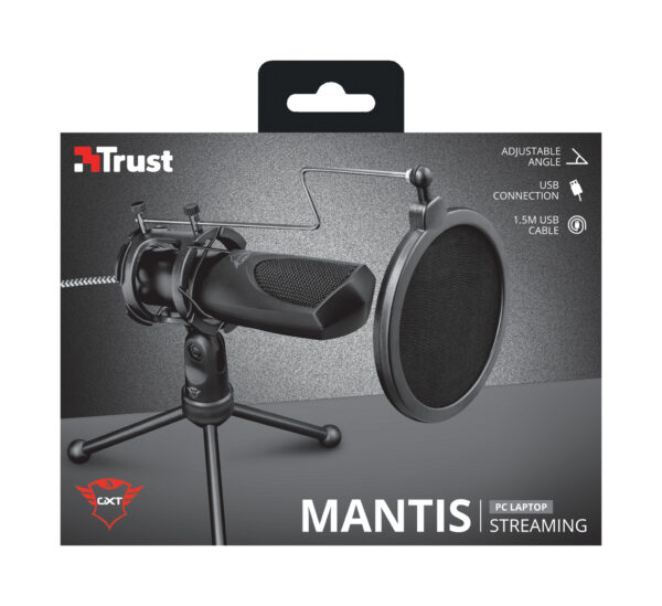 Trust GXT 232 Mantis Microfoon - Gaming & Streaming - USB - Zwart - Afbeelding 4