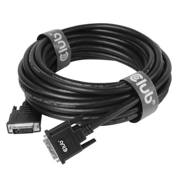 CLUB3D DVI-D Dual Link (24+1) Cable Bidirectional M/M 10m/ - Afbeelding 5