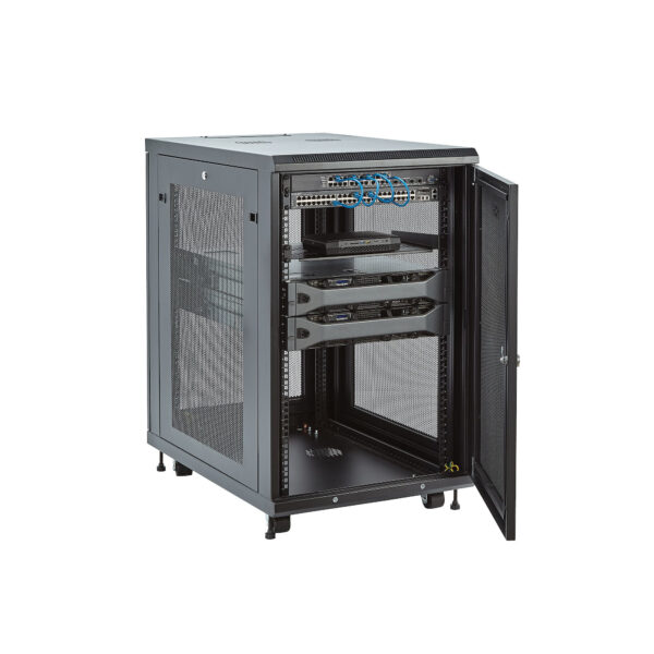 StarTech.com 4 Post 18U Netwerkkast, Vergrendelbare 19" Patchkast voor Computer / AV / IT / Data Apparatuur, Server Rack voor Bu - Afbeelding 3