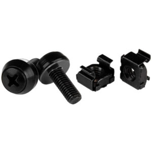 StarTech.com M6 x 12mm schroeven en kooimoeren 100 stuks pak zwart