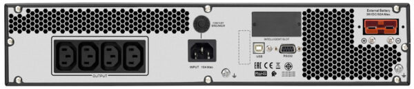 APC Easy-UPS On-Line SRV1KRILRK - 1000VA, 4x C13, USB, Railkit, extendable runtime - Afbeelding 2