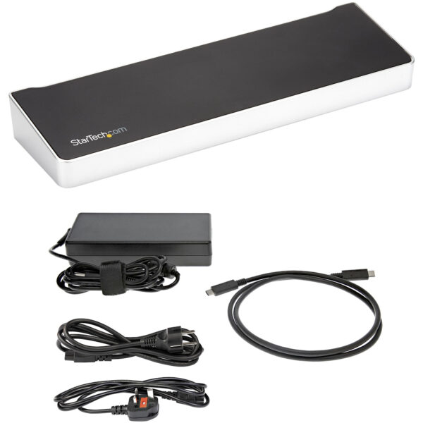 StarTech.com 4K USB-C Dock, Triple UHD 4K Monitor Docking Station, Mac & Windows, USB C to HDMI & DisplayPort, 60W Power Deliver - Afbeelding 6