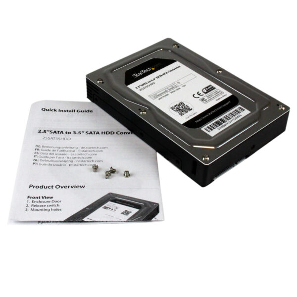 StarTech.com 2,5" naar 3,5" SATA Aluminium Harde Schijf Adapter Behuizing met SSD/HDD-hoogte van max. 12,5 mm - Afbeelding 7