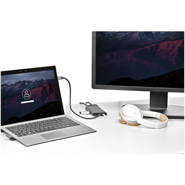StarTech.com USB-C Multiport Adapter - USB-C Travel Dock met 4K HDMI of 1080p VGA - 3x USB 3.0 Hub, SD, GbE, Audio, 100W PD Pass - Afbeelding 8