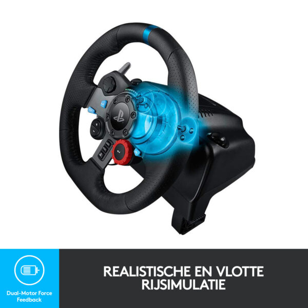 Logitech G G29 Driving Force Zwart USB 2.0 Stuurwiel + pedalen Analoog PC, PlayStation 4, PlayStation 5, Playstation 3 - Afbeelding 8