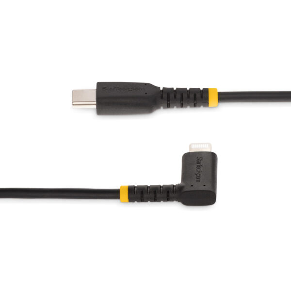 StarTech.com 2m Duurzame USB-C naar Lightning Kabel - USB 2.0 naar Lightning Laadkabel met Rechtse Hoek - Fast Charge en Sync US - Afbeelding 4