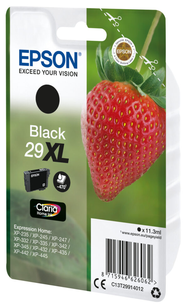 Epson Strawberry Singlepack Black 29XL Claria Home Ink - Afbeelding 2