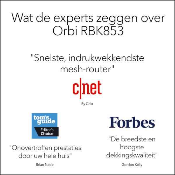 NETGEAR Orbi RBK853 AX6000 WiFi 6 Mesh System - Afbeelding 9